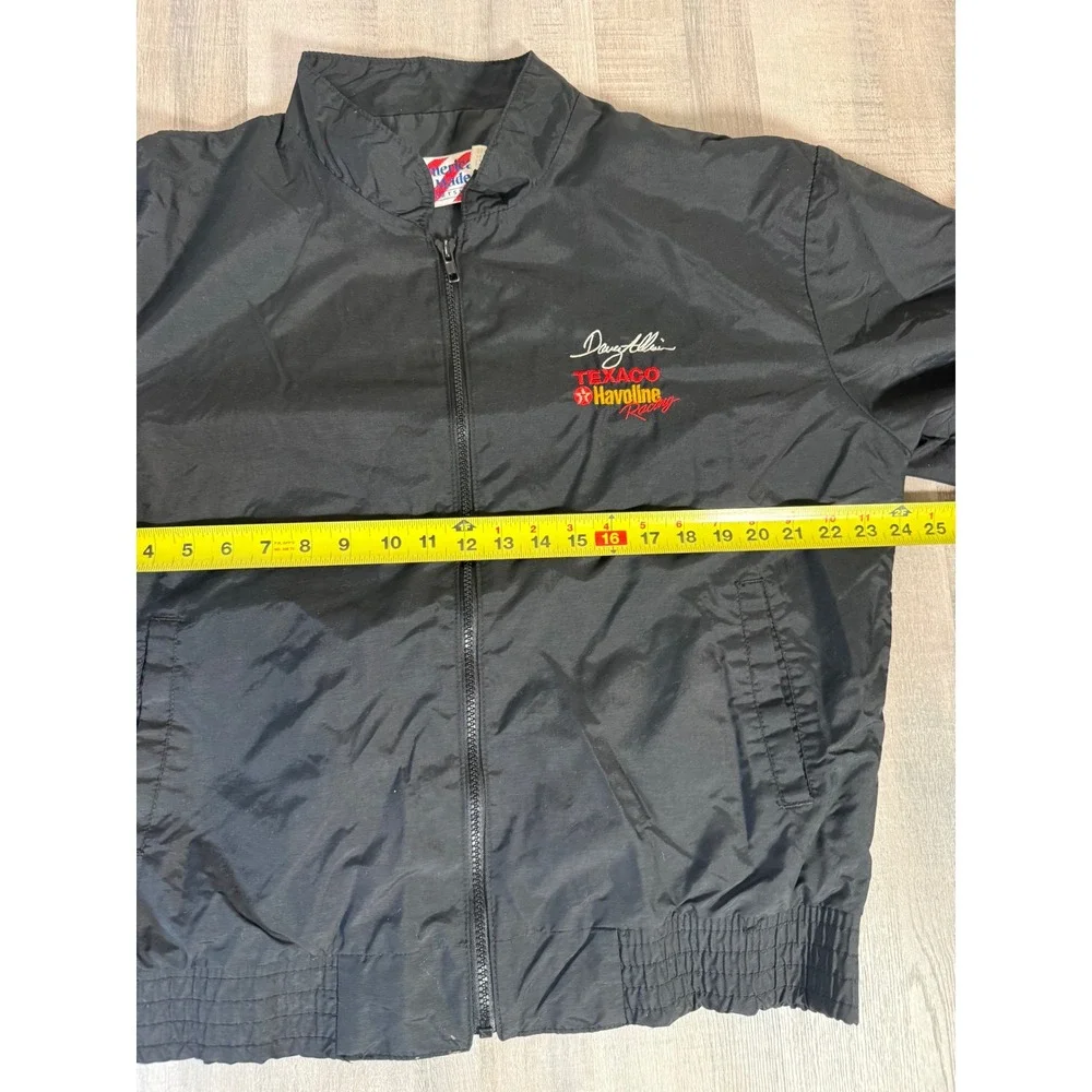 Vintage Davey Allison Texaco Havoline Racing Jacket Black Mens Large USA Made